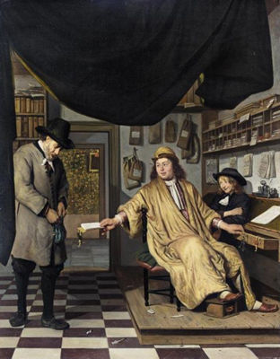 BERCKHEYDE, Job Adriaensz A Notary in His Office